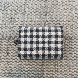 Baggu Black and White Gingham Wallet
